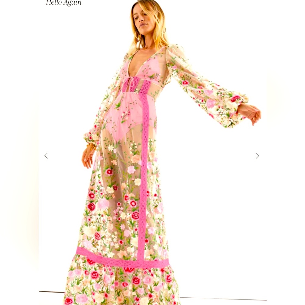 NWT For Love & Lemons Luna Maxi Dress